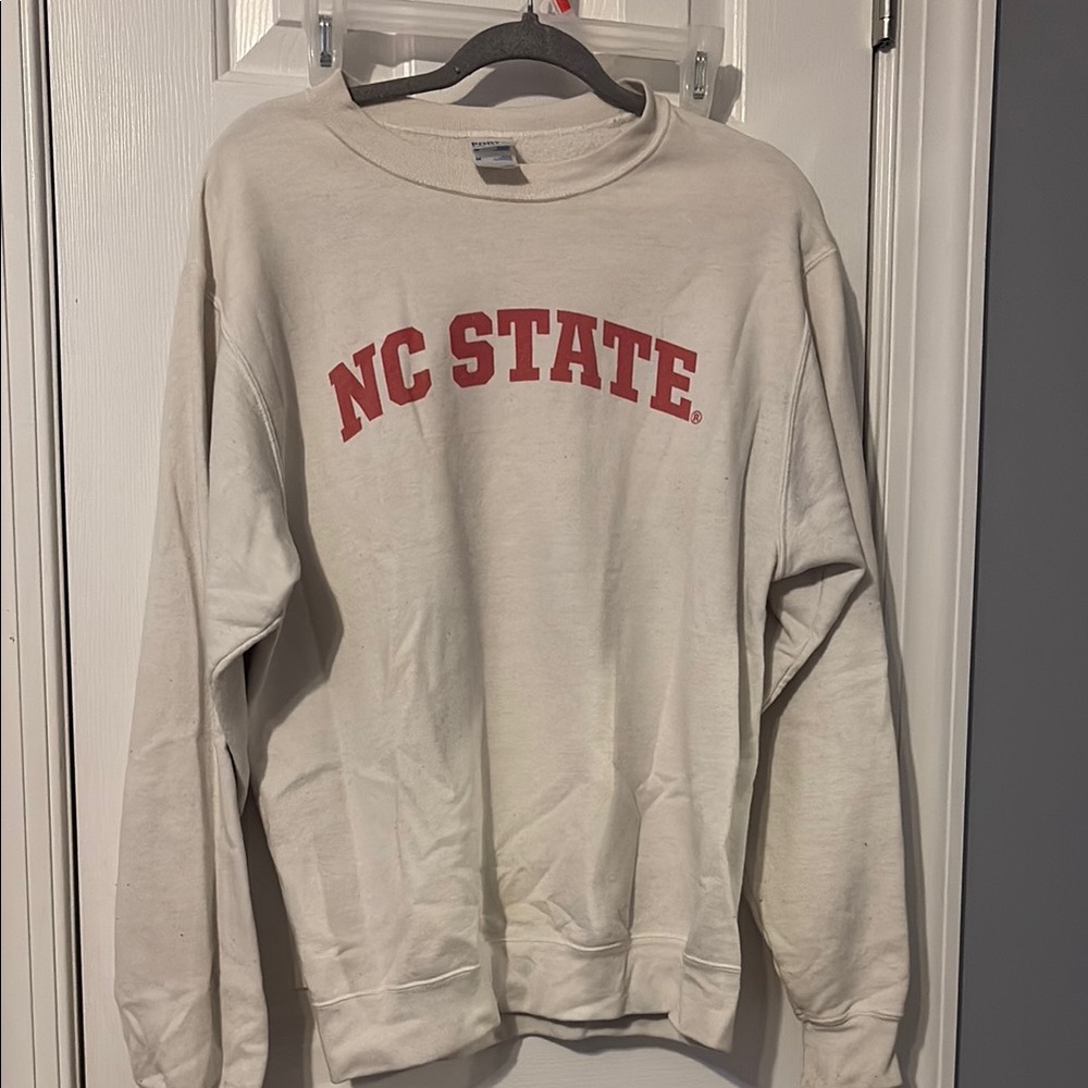 NC State Sweatshirt in Cream and Red
